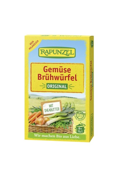 Rapunzel Cuburi de supă de legume bio originale, 8 bucăți, 84g