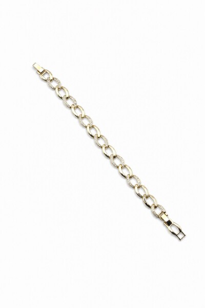 Sose Moda Semi-Stoned Iconic Chain Bracelet - Gold