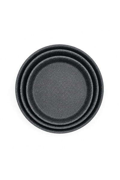 BAROLY Set 3 tăvi rotunde pentru copt din aluminiu, înveliș granit (28/32/36 ...