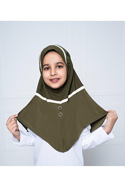 Linda Hijab Girls Kids Hijab Olive Green | Rayon & Cadenza Modest Islamic Hea...