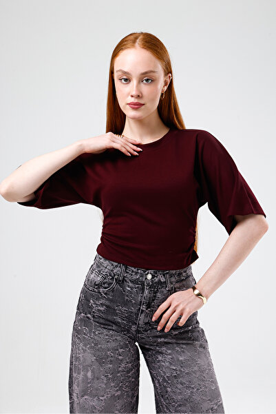 Madame QAN's Crew Neck Ultra Soft Lycra Fabric Basic T-Shirt & Bodysuit with ...