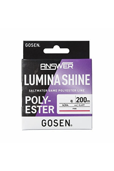 GOSEN Answer Lumina Shine Polyester Fishing Line Pink 0.083Mm-200Mt-1.3Lb
