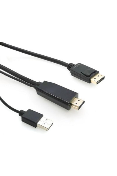 MicroConnect Καλώδιο DisplayPort αρσενικό - HDMI αρσενικό 2μ Μαύρο (HDMI-DP-C...
