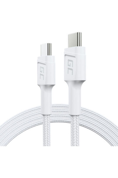 Green Καλώδιο Cell Powerstream USB 3.2 USB-C Αρσενικό - USB-C 60W PD Λευκό 1.2μ