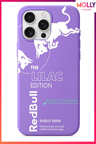 Molly iPhone 16 PRO MAX İçin Lavanta Redbull The Lilac Edition Desenli İçi Ka...
