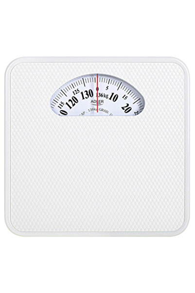 adler Cântar de baie mecanic, capacitate 136 kg, antiderapant, fără baterii