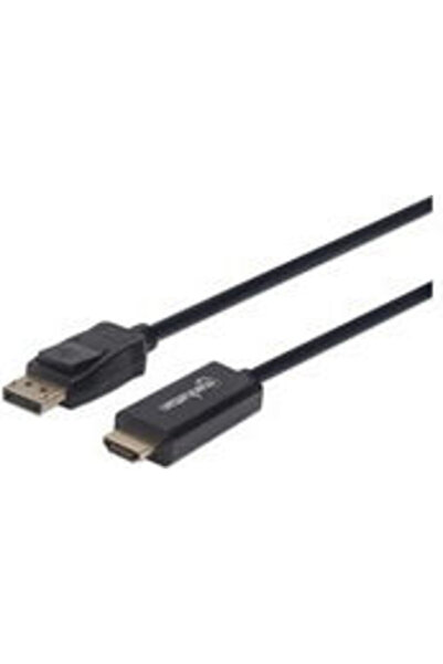 MANHATTAN Καλώδιο DisplayPort αρσενικό - HDMI αρσενικό 1.8μ Μαύρο (153201)