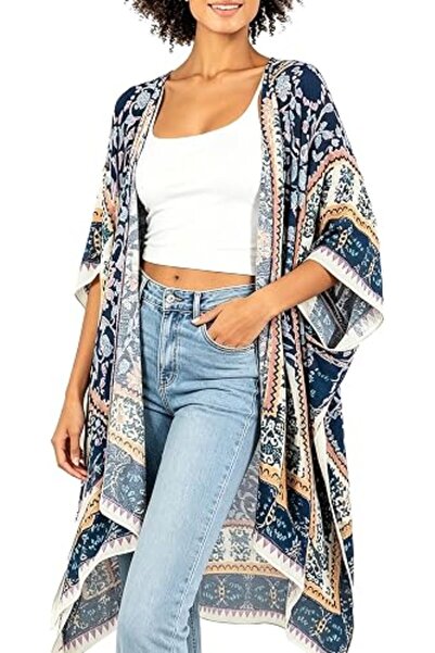 Moss Rose Women's Beach Cover up Swimsuit Kimono Cardigan with Bohemian Flora...