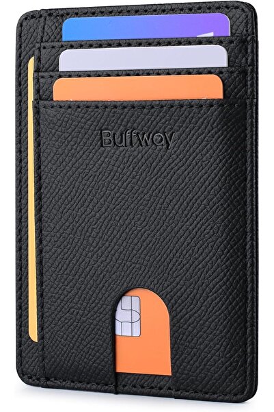 Buffway Mens RFID Blocking Slim Bifold Wallet Minimalist Leather Small Wallet...
