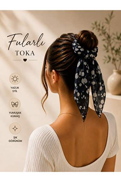YAZLIK FULARLI SAÇ TOKASI