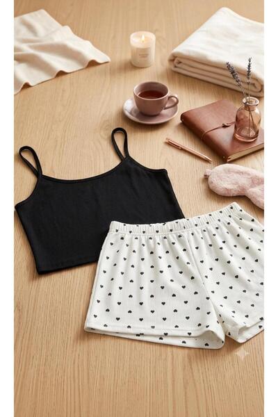 PEMBİŞ HOMEWEAR ŞORT TAKIMI SZNSNU