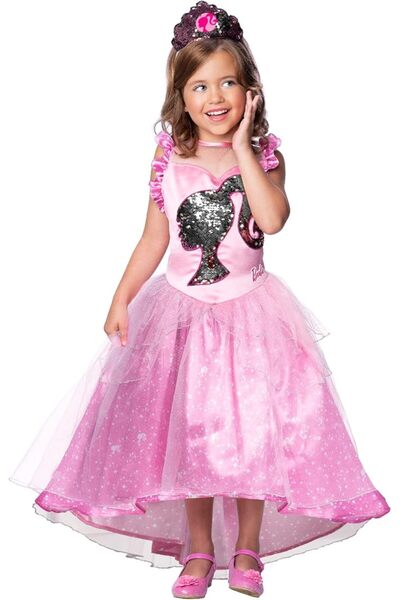 Rubie'S Costume Co Rubie's 701342M Barbie Princess Costume, Girls, Pink, Medi...