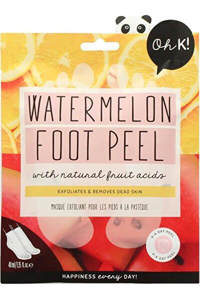 OH K! Exfoliating Foot Socks, For Dry Hard Skin, Watermelon Scent, Vegan and ...