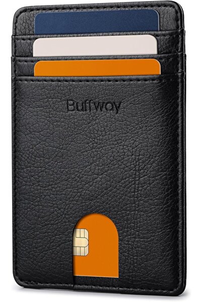 Buffway Mens RFID Blocking Slim Bifold Wallet Minimalist Leather Small Wallet...