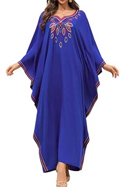YouKD Summer Cotton Floral Long Kaftan Bohemian Kimono Beach Swimsuit Cover U...