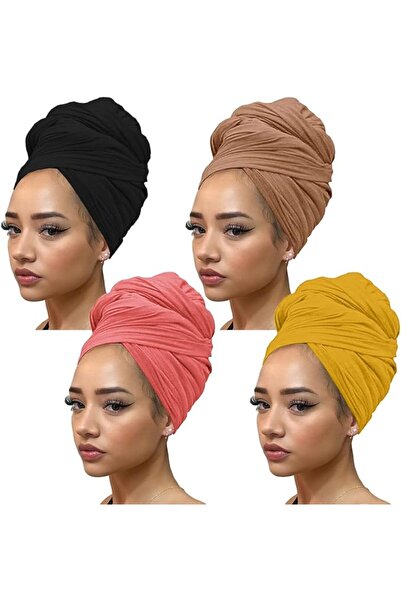 kachanaa أوشحة رأس من الجيرسيه المطاطي، أغطية رأس، أوشحة شعر بلون واحد، ناعمة...