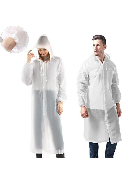 ELECDON Adult Raincoat, Rain Poncho, 1Pack Portable EVA Raincoat with Hood Re...