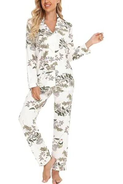 GENERAL Leikar womens Button Up Pajamas for Women Button Up Pajamas for Women