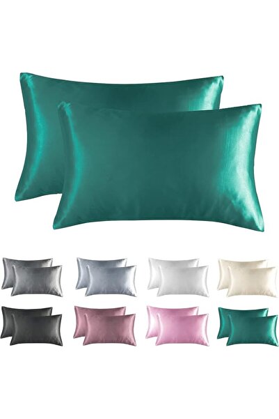 GENERAL Satin Pillow Case King Size Set of 1 Soft and Silky Anti-Wrinkle Easy...