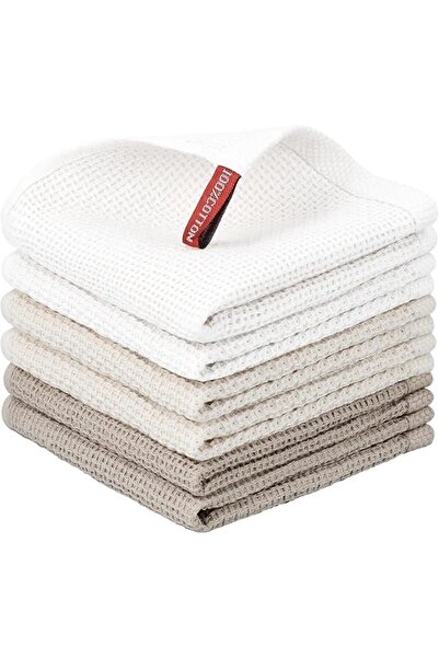 Nialnant 6 Pack Kitchen Towels and Dishcloths Sets,100% Cotton Soft Absorbent...
