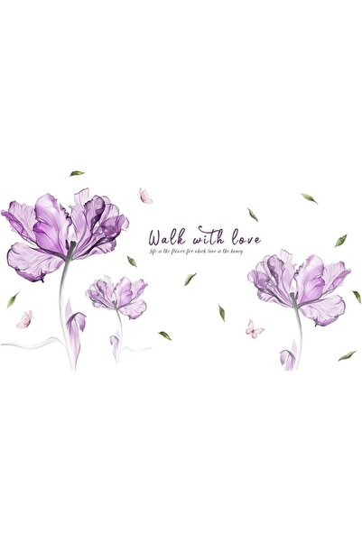GENERAL Large White Flower Wall Stickers, 50"x74" Removable DIY Romantic Cher...
