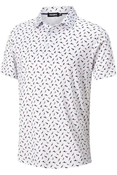 GENERAL Golf Shirts for Men Dry Fit Performance Print Short Sleeve Moisture W...