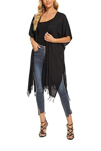 GENERAL Beautybatik Women Long Solid Kimono Cardigan Shawl Wrap Swimsuit Cove...