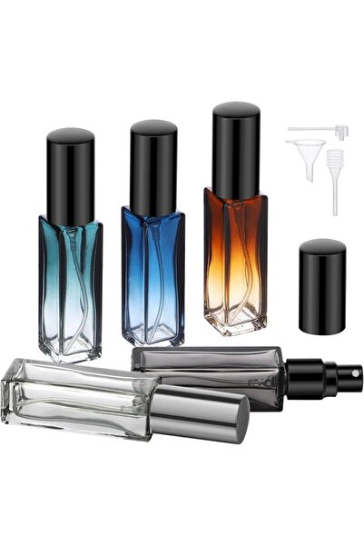 Segbeauty زجاجات عطر زجاجية صغيرة مربعة الشكل قابلة لإعادة الملء للسفر سهلة ا...