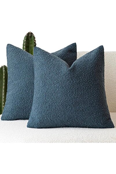 GENERAL Foindtower Pack of 2 Textured Boucle Throw Pillow Covers Accent Solid...