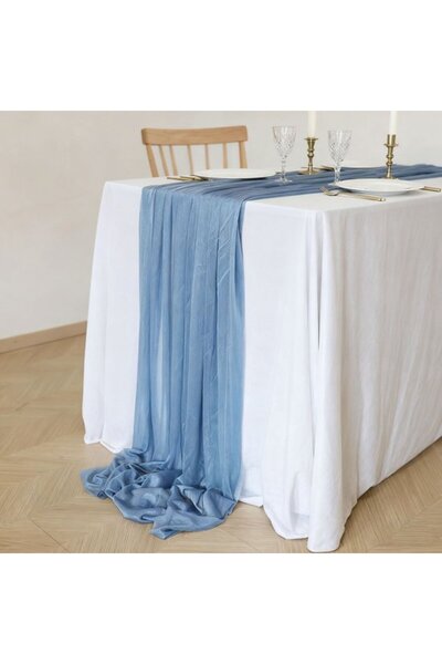 Generic Brand Two chiffon table runners, bohemian-style wedding table decorat...