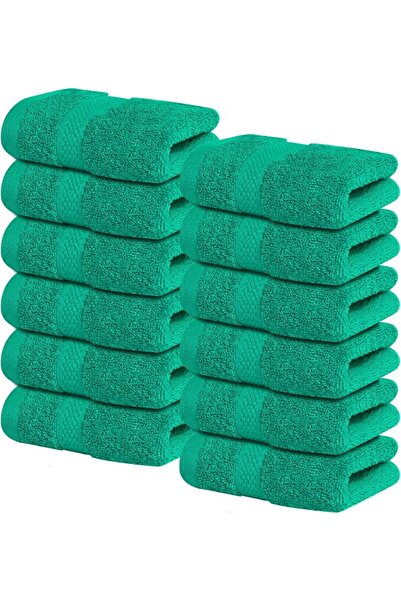 Infinitee Xclusives Premium Teal Washcloths Set – Pack of 4, 33cm x 33cm 100%...
