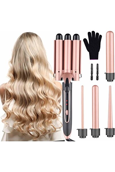 ROEOLNIL Curling Iron - 3 Barrel Hair Crimper Iron - 5 in 1 Curling Wand Hair...