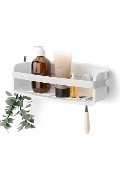 UmbraWear Umbra Flex Adhesive Shower Shelf for Bathroom, Black | Waterproof a...