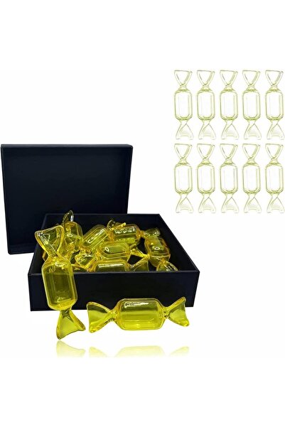 SYOSI Mini Jewelry Organizer, 10pcs Yellow Candy Shaped Jewelry Box Ring Orga...