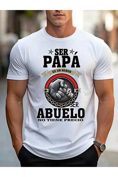4CR Men's Summer Outfits, Ser Papa Es Un Honor Graphic Tees, Funny Vintage T-...