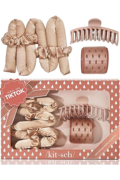 Kitsch Satin Heatless Curling Set - Hair Rollers for Heatless Curls | Heatles...