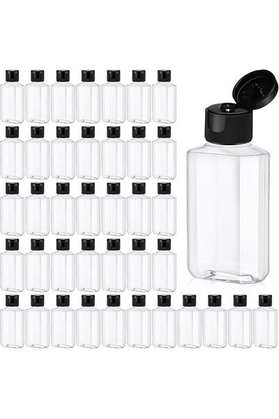 Tanlade 200 Pcs 2 oz Clear Hand Sanitizer Bottles with Flip Cap Plastic Empty...