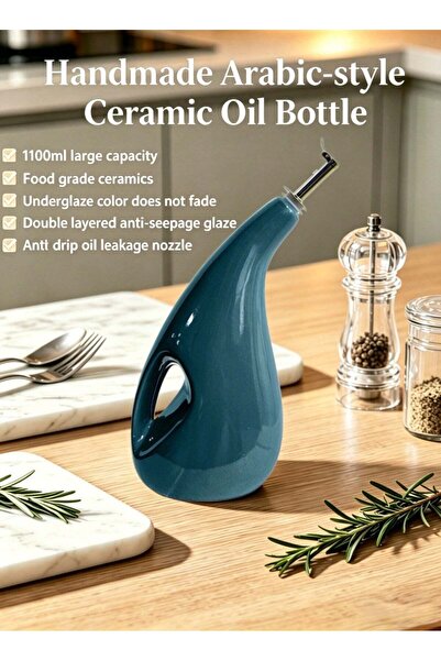 Generic Handmade ceramic oil bottle in Arabic style, with a large capacity of...