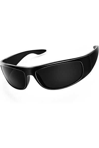 WISTONE WISTON Dark Sunglasses for Men Wrap Around Sunglasses for Big Heads M...