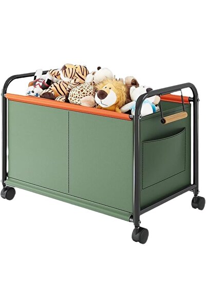ALMEKAQUZ Large Toy Box Chest Storage with Wheels,Removable Kids Toys Boxes O...