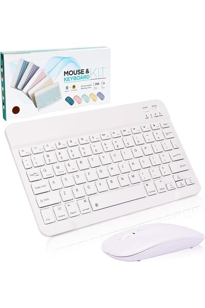 GENERAL Akoron Arabic & English Bluetooth Keyboard and Mouse Combo, Ultra Sli...