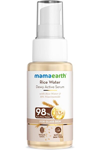 Mamaearth سيروم نشط مرطب بماء الأرز مع 10% نياسيناميد، وماء الأرز وحمض الهيال...