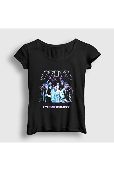 Presmono Women's Black Killin It K-Pop P1Harmony T-Shirt 620188Tt
