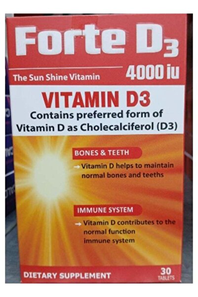 FORTE Vitamin D3 Tablets, 4000 IU Cholecalciferol, 30 Count