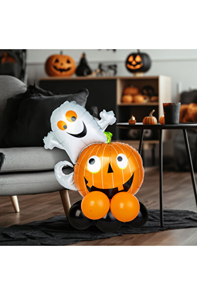 Alista Home Set de baloane din folie și latex cu dovleci de Halloween, 10 buc...