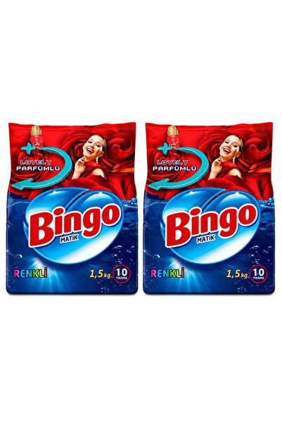 Bingo Matik Toz Çamaşır Deterjanı Renkliler 1.5 Kg x 2 Adet