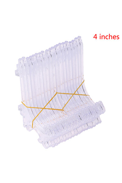 Choice5 10pcs 4 inches 10Pcs/5PCS Plastic Clear Easels Plate Holders Display ...