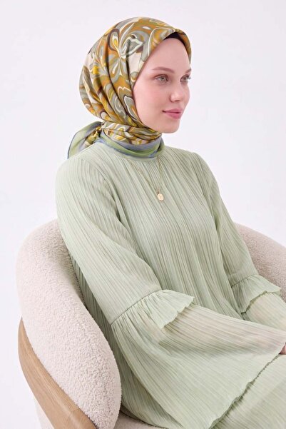 Silk Home Velora Scarf Aura Floral Pistachio Green