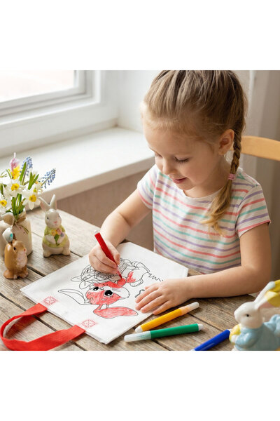 Alista Home Coloring bag with 4 markers, 22 x 21 cm, PET, children's activiti...