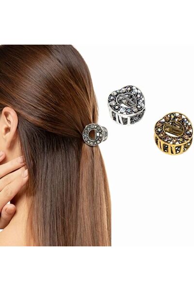 Radhu & Kabby Elegant Butterfly Hair Clutcher with Pearl Chain | Golden Finis...